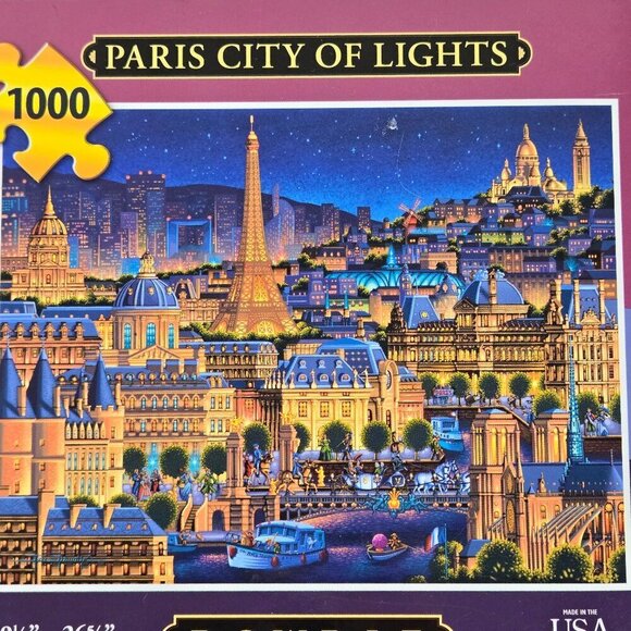 Dowdle Paris City of Lights 1000 Piece Jigsaw Puzzle NWT Activity Hobby Family - Picture 2 of 9